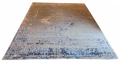 Luxury modern abstract rug in multi-color 60% bamboo silk and 40% wool with a bright artistic design - #6199-CLA-116.