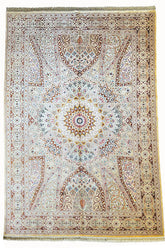 #7149 Pure silk Persian Tabriz in Dome design
