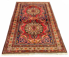 Vintage Hand-Knotted Bakhtiar Rug Wool on Cotton Base - #7551