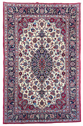 #8109 Persian Qom in Keshan design Kork wool on cotton base