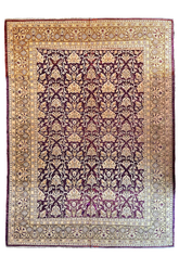 Designer Afghani Chobi Rug on a cotton base with curated botanical field patterns - #786-9596.
