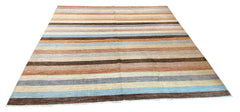 Hand-knotted Persian multi-color Gabbeh rug in 100% wool on a cotton foundation featuring vibrant geometric tribal motifs #59467.
