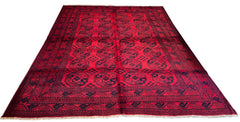 Authentic vintage Afghani Feelpah design rug with classic elephant foot motifs - #2771 from AL-SHAHZADI HK LIMITED.