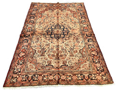 Authentic #7535 vintage Persian Afshar wool on cotton base rug with nomadic tribal motifs by AL-SHAHZADI HK LIMITED.