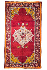 Exquisite vintage Turkish Herekke rug with antique ivory field and soft sage floral patterns in wool #2032.