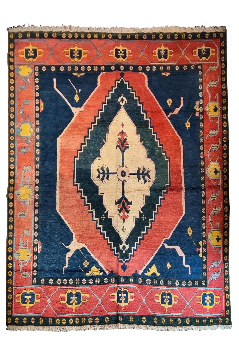 #202 Vintage Turkish Kars wool on wool base