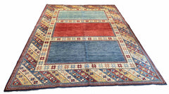 #2504 Afghani Turkoman Kazak wool on cotton base