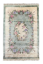 Hand-Knotted Chinese Vintage 100% silk Rug  - #277-97529