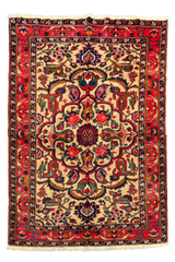 #7534 Vintage Persian Kashan wool on cotton base