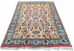 #7539 Vintage Tree of life Persian Qom wool on cotton base