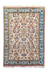 #7539 Vintage Tree of life Persian Qom wool on cotton base