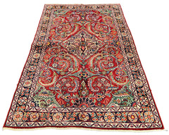 #7547 Vintage Persian Afshar wool on cotton base
