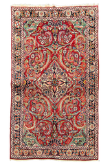 #7547 Vintage Persian Afshar wool on cotton base