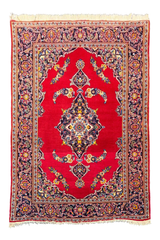#7549 Vintage Persian Kashan wool on cotton base