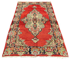 #7563 Vintage Persian Kashan wool on cotton base