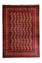 Hand-Knotted Afghani Rug Beshir design wool on cotton base- #786-8421