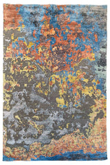 #8045 Modern multi color 60% bamboo silk & 40% wool