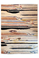 #8356 Modern multi color 60% bamboo silk & 40% wool