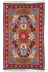 #7568 Persian Sarooq Paisley design wool on cotton base