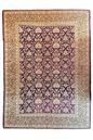 Designer Afghani Chobi Rug on a cotton base with curated botanical field patterns - #786-9596.