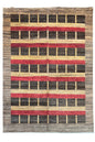 Hand-knotted #3473 Gabbeh rug with geometric tribal motifs, soft high-pile wool on a durable cotton base by AL-SHAHZADI HK LIMITED.