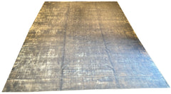 Lustrous handmade modern 100% bamboo silk rug with radiant light-reflecting textured abrash #8083.