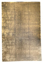 Lustrous handmade modern 100% bamboo silk rug with radiant light-reflecting textured abrash #8083.