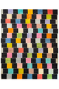 Hand-knotted Persian multi-color checkerboard Gabbeh rug in wool on a cotton foundation featuring vibrant tribal motifs #5940.