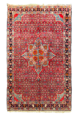 Authentic #7571 Persian Bidjar wool rug with traditional Herati pattern, hand-knotted on cotton base by AL-SHAHZADI HK LIMITED