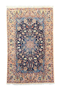 Authentic #7561 Persian Isfahan wool rug on cotton base with traditional floral patterns by AL-SHAHZADI HK LIMITED.