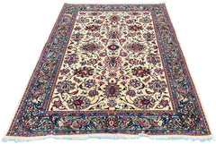 Authentic #7557 Persian Qiyasabad wool rug on cotton base with traditional motifs by AL-SHAHZADI HK LIMITED.