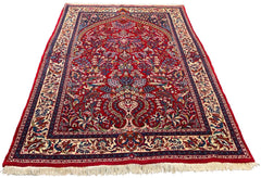 Authentic #7559 Persian Sarooq wool on cotton base rug with traditional floral patterns by AL-SHAHZADI HK LIMITED.