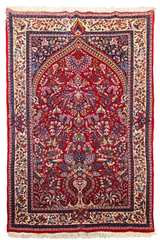 Authentic #7559 Persian Sarooq wool on cotton base rug with traditional floral patterns by AL-SHAHZADI HK LIMITED.