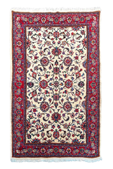 Authentic #7564 Persian Sarooq wool rug on cotton base with traditional floral patterns by AL-SHAHZADI HK LIMITED.