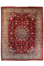 Premium #8204 Persian Sarooq wool rug featuring traditional floral motifs and durable hand-knotted wool on cotton base by AL-SHAHZADI HK LIMITED.
