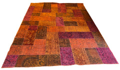 Artistic Vintage Afghani & Persian Patchwork Rug featuring a blend of traditional motifs - #5298.