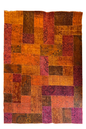 Artistic Vintage Afghani & Persian Patchwork Rug featuring a blend of traditional motifs - #5298.