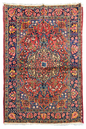 Authentic #7575 Vintage Persian Bakhtiyar rug with central medallion and floral spandrels, hand-knotted wool on cotton base by AL-SHAHZADI HK LIMITED.