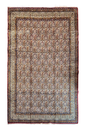 Exquisite #8201 Vintage Persian Qom rug, hand-knotted Paisley Boteh design with fine wool on cotton base by AL-SHAHZADI HK LIMITED.