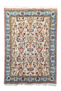 Authentic #7539 vintage Tree of Life Persian Qom wool on cotton base rug with pictorial nature motifs by AL-SHAHZADI HK LIMITED.